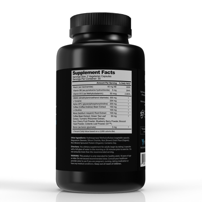 B4UGAME Brain Booster Supplement | Max Mental Performance | Nootropic for Focus, Clarity, Memory, Mood, Energy & Concentration | DMAE, L-Tyrosine, Alpha-GPC, S7® Blend  | 60 Capsules