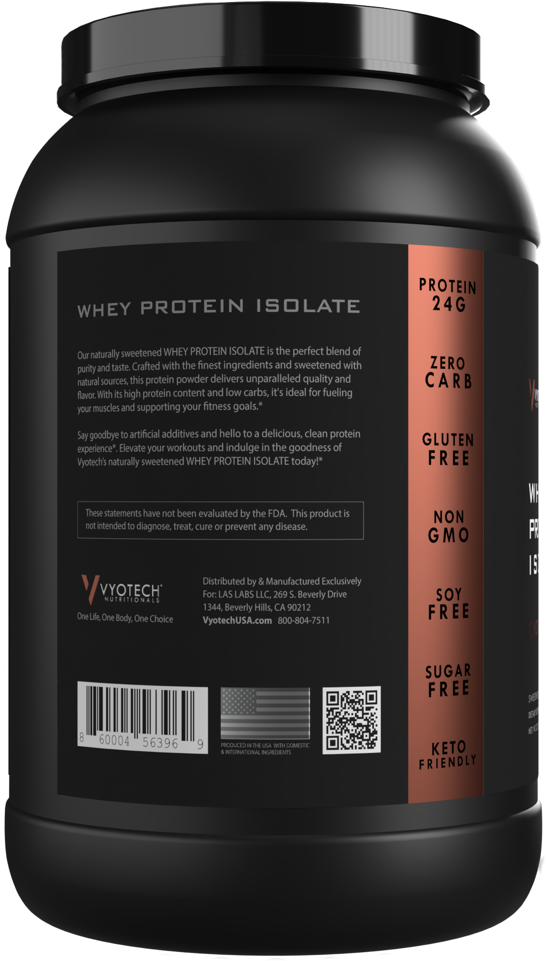 Whey Protein Isolate + Digestive Enzymes + Monkfruit